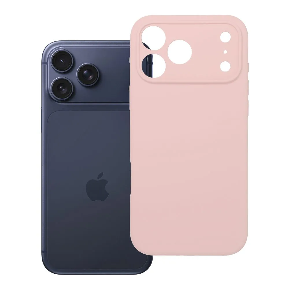 Case for iPhone 18 Pro Max / 17 Pro Max Silicone 2mm (big hole) compatible with MagSafe powder pink