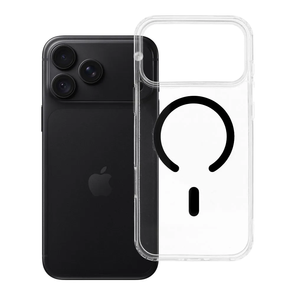 Case for iPhone 18 Pro Max / 17 Pro Max Drop Glue Colorful Ring Mag Cover compatible with MagSafe black