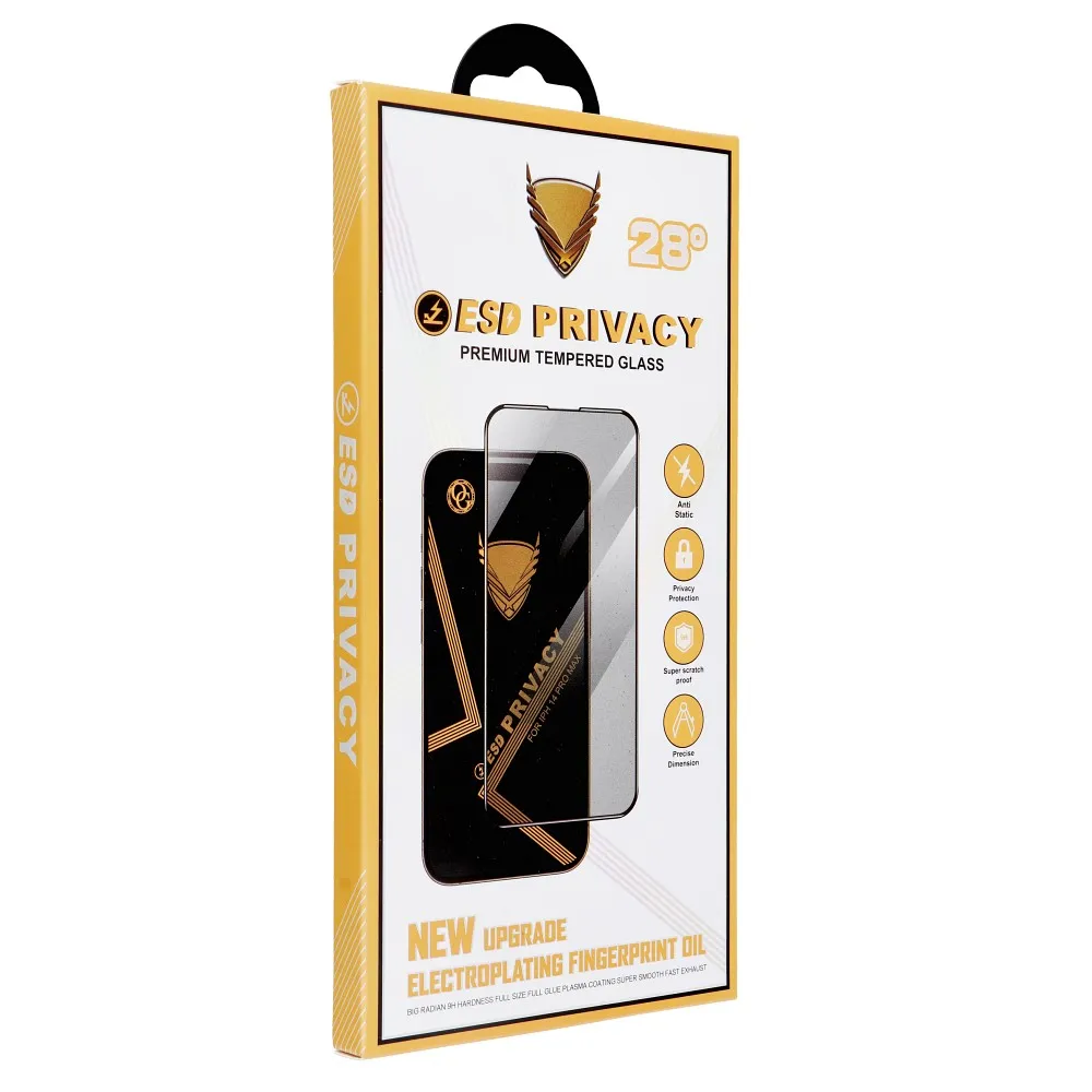 OG 6D Premium Privacy Glass - for Iphone 14 Pro Max black