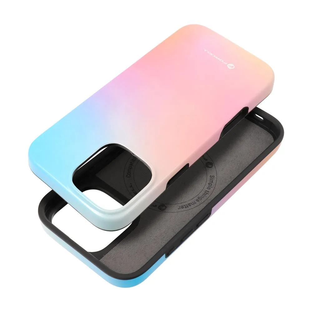 Case for iPhone 16 PRO MAX Forcell F-Protect Mirage compatible with Magsafe Military Drop-Test pinky blue