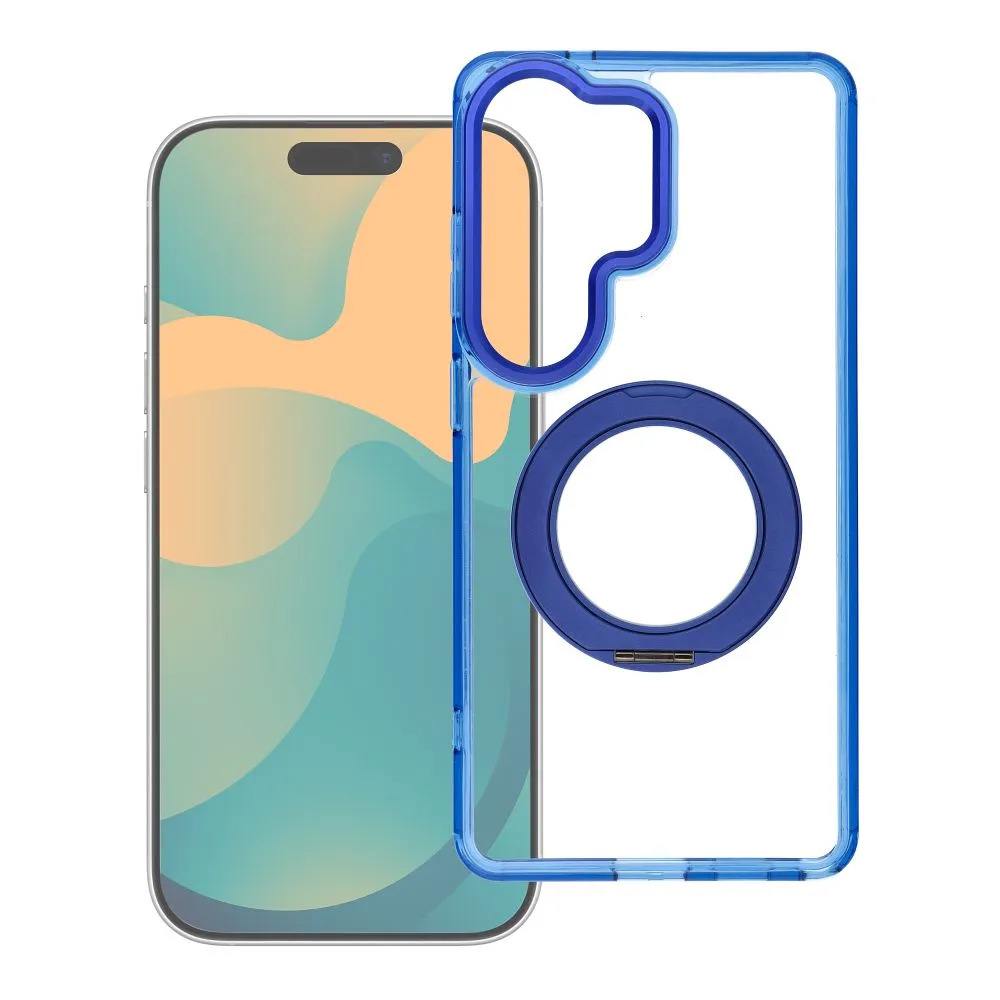 Case for Samsung A37 Frame Circle Stand compatible with MagSafe navy blue