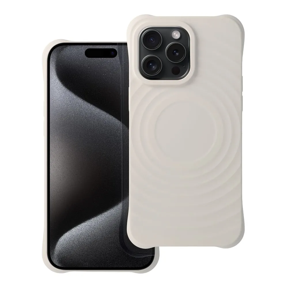 Case for iPhone 15 PRO Silicone Zephyr Mag Cover zgodny z MagSafe white