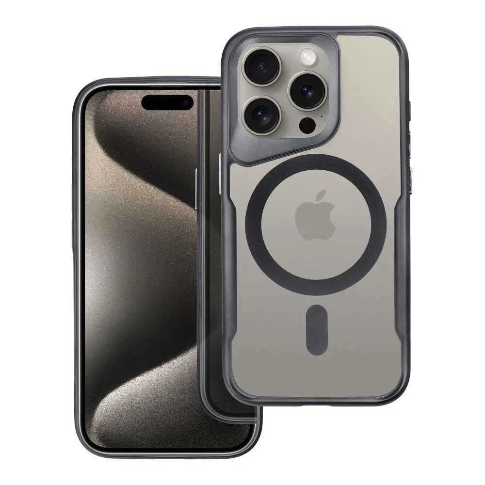 Case for iPhone 15 PRO MAX Ergofit Newzone compatible with MagSafe black