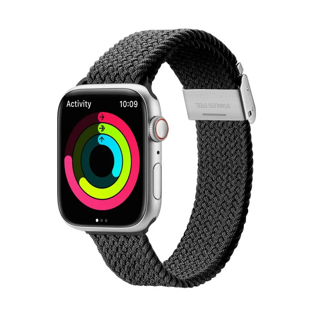 DUX DUCIS strap MIXTURE II stretchable braided for Apple Watch 42 / 44 / 45 mm black