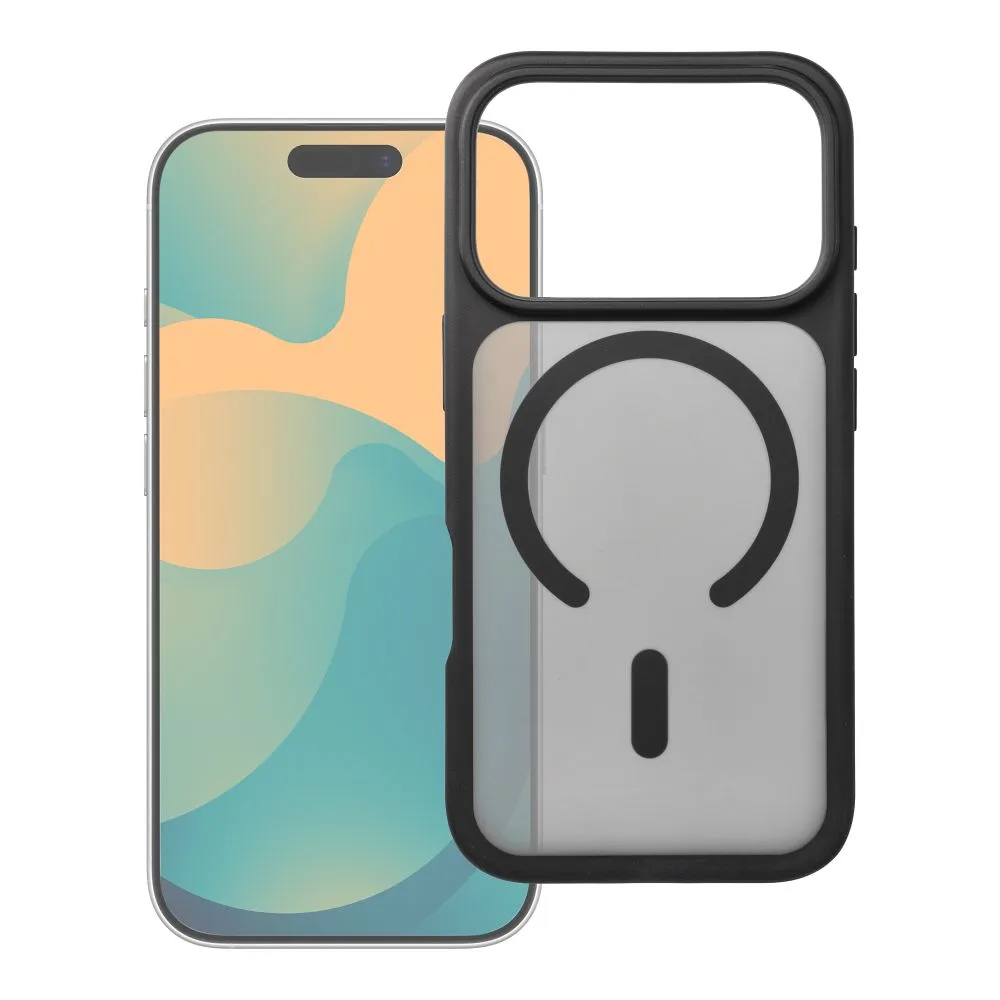 Case for iPhone 13 Pro Forcell F-Protect Smoke Hybrid Premium Lite compatible with MagSafe black