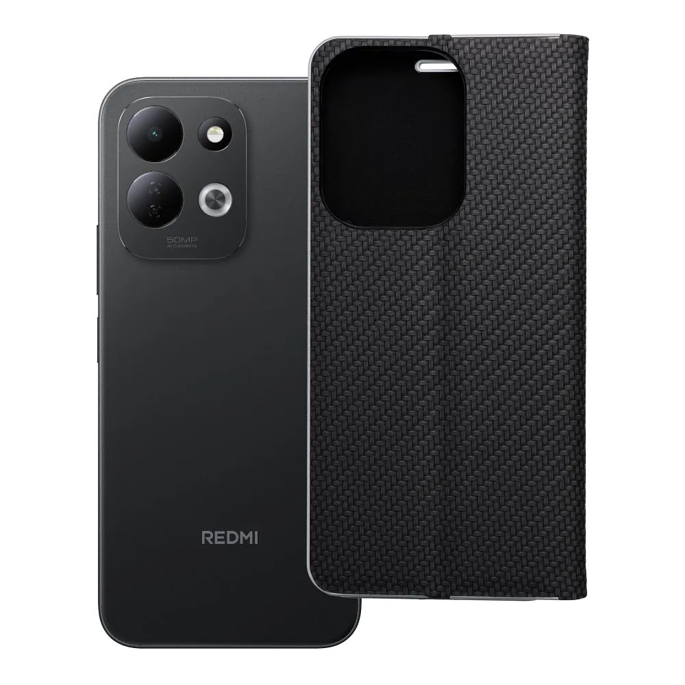 Flip case for Xiaomi Redmi 17 4G / 17 5G EU Luna Book Carbon black