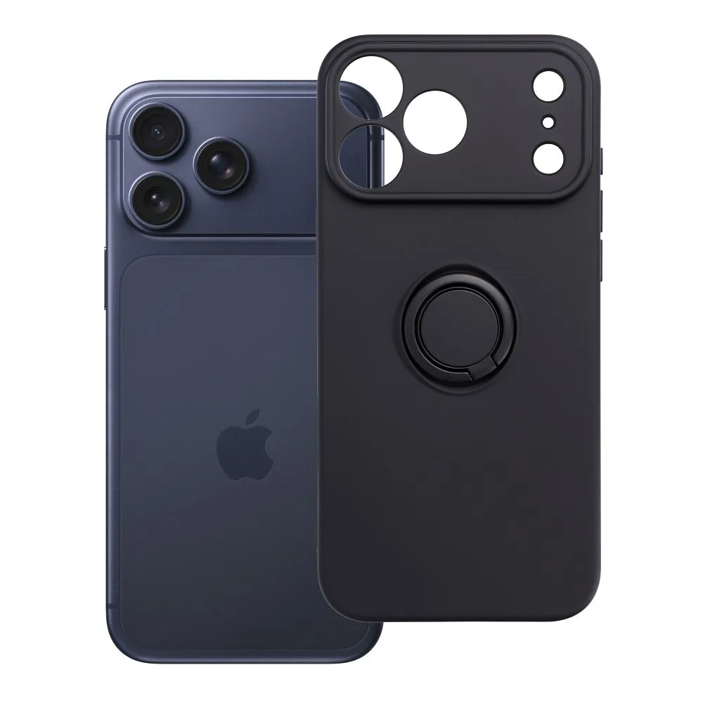 Case for iPhone 18 Pro Max / 17 Pro Max Silicone Ring black