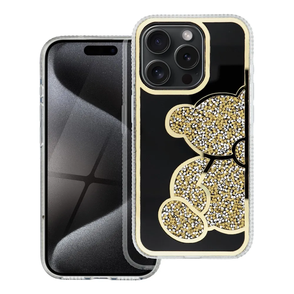 Case for iPhone 16 PRO MAX Teddy Bear gold