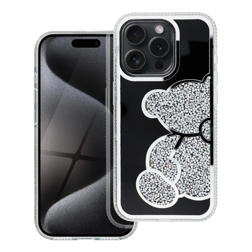 Case for iPhone 16 PRO Teddy Bear silver