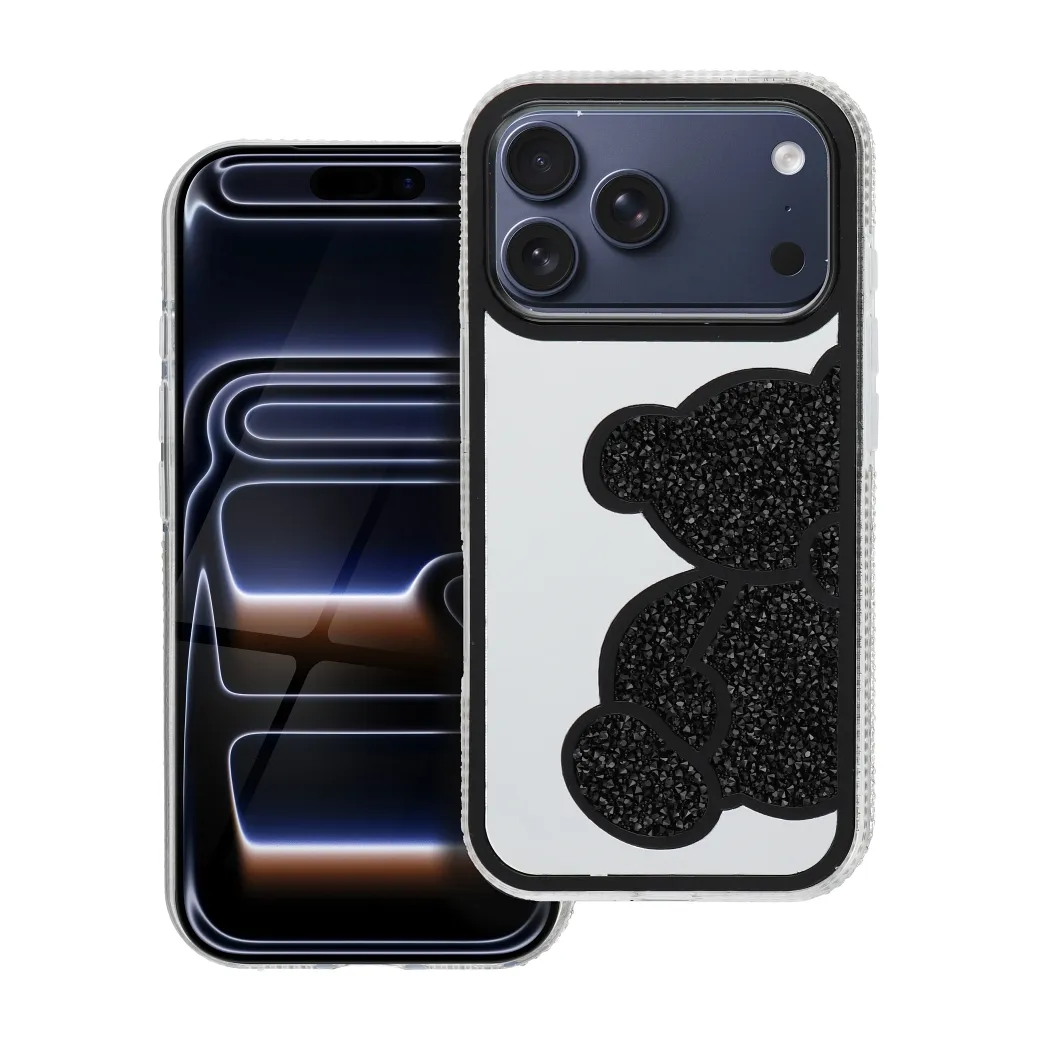Case for iPhone 17 Pro / 18 Pro (low camera edge) Teddy Bear black