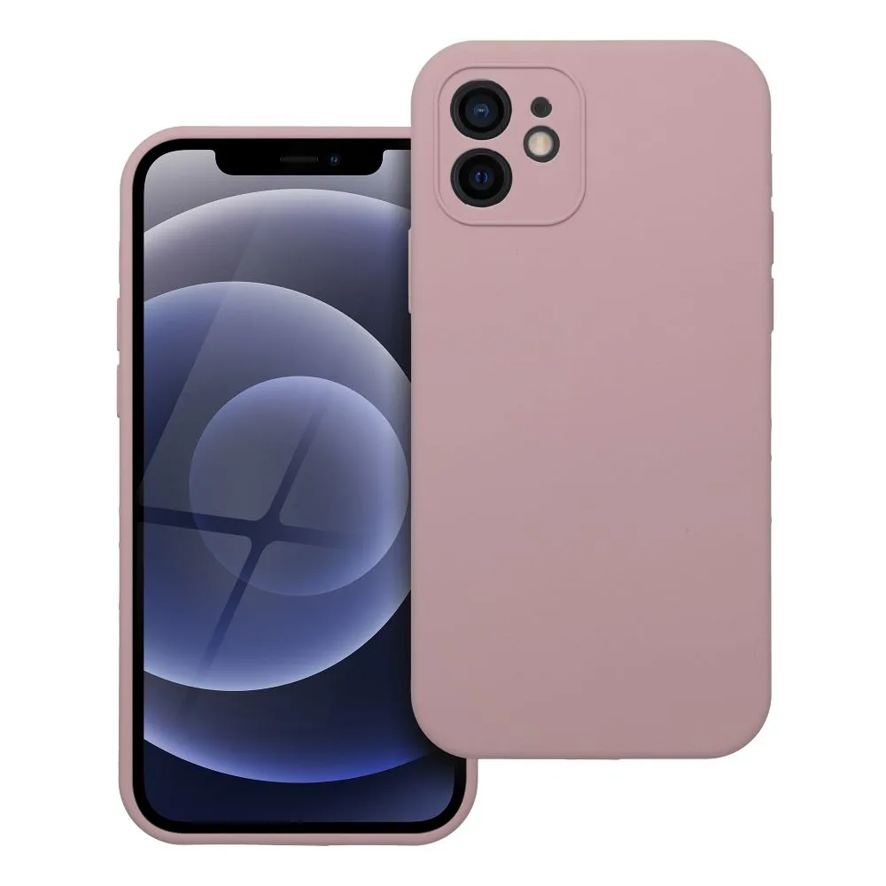 Case for iPhone 12 Silicone 2mm (camera protection) powder pink
