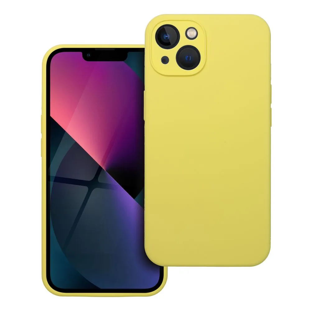 Case for iPhone 13 Silicone 2mm (camera protection) yellow