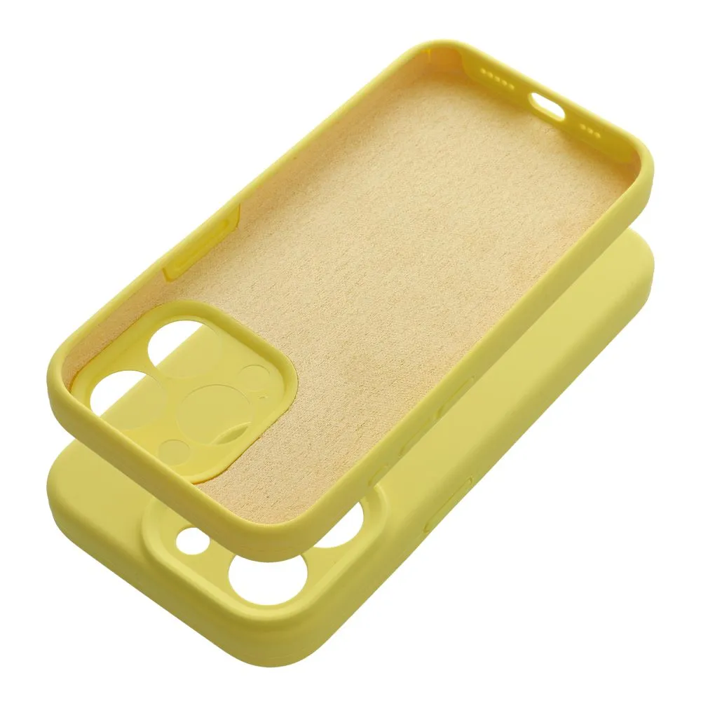 Case for iPhone 16 PRO MAX Silicone 2mm (camera protection) yellow