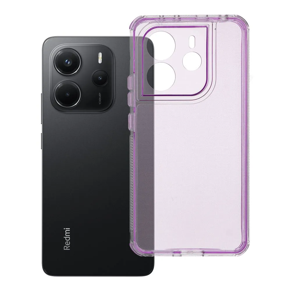 Case for Xiaomi Redmi Note 14 4G (GLOBAL - 164,84mm x 78,15mm x 8,16mm) Matrix Clear light violet